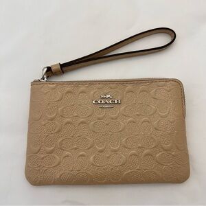 Coach Tan Wristlet Clutch